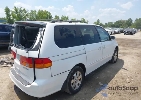 2002 Honda Odyssey Ex z USA, uszkodzony, nr VIN 2HKRL18622H517156